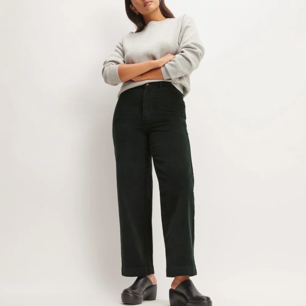 Everlane Corduroy Wide Leg Pant, Scarab